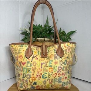 Dooney & Bourke Multicolor Letter Print Tote